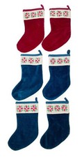 5.5” Velvet Stockings Christmas Holiday Ornaments Victorian Medieval Renaissance picture