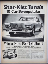 1960 Chrysler Valiant Star Kist Tuna Sweepstakes Original Print Ad 60s Life Mag picture