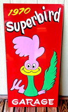 18X36 Plymouth 1970 Superbird SIGN Hand Painted Road Runner Dodge Truck Car Shop picture