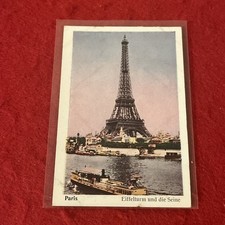 1930s Eckstein “With Eckstein Around The World” EIFFEL TOWER Tobacco Card #3  VG picture