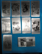 Early 1900's Aluminum Business Card Samples, 12-Different In Original Alum. Box. picture