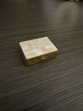 Vintage Crushed Mother of Pearl Pill Box Trinket 1.5