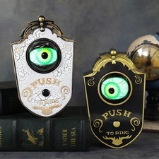 Halloween One Eyed Doorbell Light Up Eyeball Sound Haunted House Prop LIMITED  picture