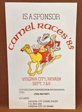 Vintage 1985 Virginia City, Nevada Camel Races ORIGINAL Poster Advertisement picture