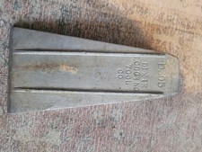 Aluminum *RARE* Vintage DIXIE LOGGING TOOL Driving Split Timber Felling Wedge picture