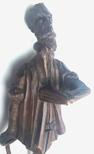 Hand-Carved Don Quixote Wood Figurine – 10” – Spanish Literature Collectible picture