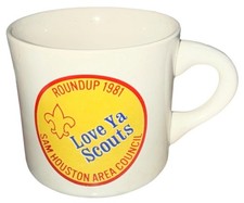 Vintage 1981 Boys Scout BSA Sam Houston Area Council Roundup Mug Cup picture