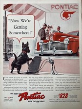 1941 Vintage Pontiac automobile print ad.  pre-World War ll picture