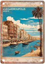 Vintage Alexandroupolis Greece Retro Look Travel Poster Metal Sign T3099 picture