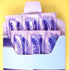 A NOS VINTAGE TETRATEX, CONDOMS / RUBBERS, FULL FOLDER OF 12 PINK FOIL RUBBERS picture