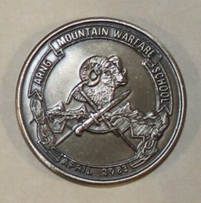 172nd Infantry 3rd Battalion Mountain Warfare School Army Challenge Coin picture