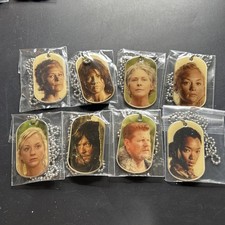 🧟 The Walking Dead AMC  Dog Tags Lot of 8 2015 picture
