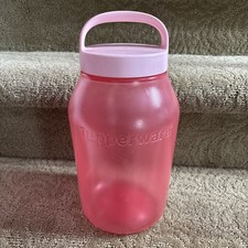 Tupperware XL Universal Jar 12 Cup /3qt /3L Jug Travel Storage Sheer Pink picture