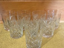 ABP BEAUTIFUL DEEP CUT  3 7/8” Double Old Fashioned Tumbler SET OF 8 EXC COND picture