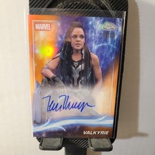 2025 Topps Chrome Marvel Tessa Thompson as Valkyrie Auto Orange Refractor #/25 picture