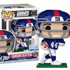 Funko Pop Cameron Skattebo #355 NFL New York Giants Exclusive +Protector PRESALE picture