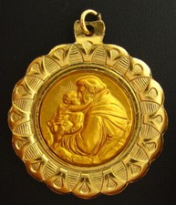Vintage Saint Anthony Medal Aluminum Patron of Lost Items  Large Light in Weight picture