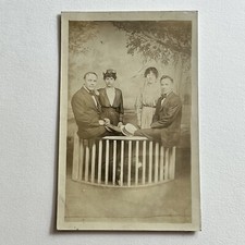 Antique RPPC Real Photograph Postcard Beautiful Women Men Lovely Couple Hat picture