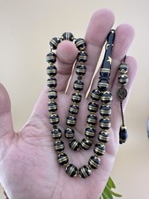 Handmade Yusur & Gold Alloy Islamic Prayer 33-Bead Rosary  مسباح سبحة يسر سبيكة picture