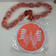Whataburger Oversized Foam Necklace Orange Logo Chain Promo Party Accessory New picture