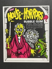 1970's Leaf HOUSE OF HORRORS Bubble Gum Machine Card Monsters Horror Vintage picture