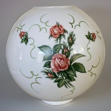 Vintage beautiful large floral Hurricane Lamp Base Replacement picture