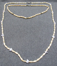 Vintage faux baroque plastic pearls goldtone 18
