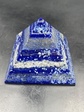 449.30gram natural lapis lazuli handmade pyramid from badakhshan Afghanistan. picture