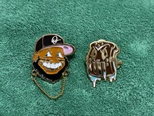Hat Club PBJ Mask Hat Pin Set Brown Pink Blue Gold Pink Bottom Jus Friends & Fam picture