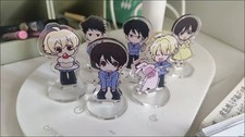6Pc/Set Ouran High School Host Club Haruhi Fujioka Tamaki Suou 5cm Acrylic Stand picture