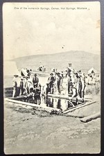 Camas Hot Springs Montana Early Bathers Excelsior RPPC Made in Germany picture