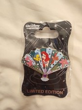 Ariel Floral Fan Pin - Disney WDI MOG ‘Little Mermaid’ LE 300 Sebastian Flounder picture