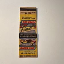 Piper Cubs World's Most Popular Personal Plane Vintage Matchbook Cover 5MB126-2 picture