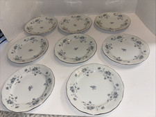 8-JOHANN HAVILAND  Bread Dessert BLUE GARLAND PLATES BAVARIA GERMANY 1970'S picture