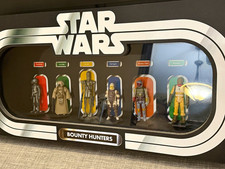 Star Wars Bounty Hunters Figure Display Case w/ Zuckuss 4-LOM IG-88 Bossk picture