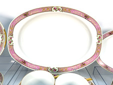 52pc TK Thun Czechoslovakia DuBarry Pink Gold Porcelain Dinnerware Set Rare VTG picture