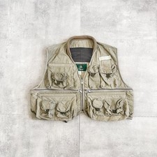 80S Orvis Usa Made Olive Nylon Fishing Vest Men Rare Fishing Wear Model Limited picture