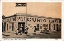 Vintage Curio Cafe Agua Prieta Sonora Mexico Postcard High Life Beer picture