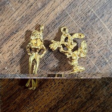 Vintage Roger Rabbit Jessica Disney Tivoli Necklace Charm Set Gold Tone G1#2 picture