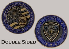 Hunterdon County Prosecutor Office Detective Challenge Coin  J#37 picture