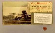 08/25 Authentic 1862 Civil War Era Western & Atlantic R.R. 25¢ Ticket + picture