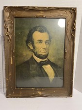 Abraham Lincoln Antique Portrait Late 19th Century From Fulton County Courthouse picture