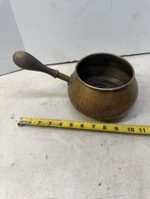 Vintage TAGUS Portugal Copper Pot with Wooden Handle, Fondue picture