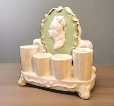 Vintage Flora 'Paradise' Cameo Lipstick Holder ~Made In Switzerland, 1952 ~Rare picture