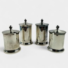 Vintage Italian Silver Plate Salt Pepper Condiment Set PM ITALY picture