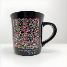 Korean Lucky Pattern Coffee Mug Ceramic Gilsang Luckiness Image Black Cup picture