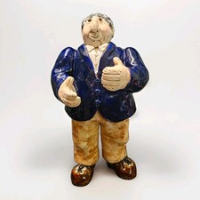 Cynthia Hipkiss Sonoma Studio Art Pottery Man Ceramic Sculpture Signed Dated picture