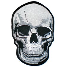 LARGE Skull Skeleton Dead Rocker Vest Jacket Biker Back Patch Rider Motorcycle  picture