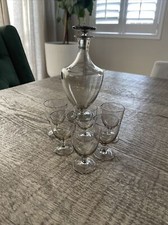 Decanter and glasses, art deco, glass, glasses, decanter, glass decanter Vintage picture