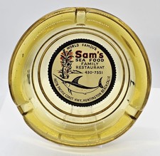 Vintage Marketing Ashtray Sam's Sea Food Family Restaurant Huntington Beach CA  picture